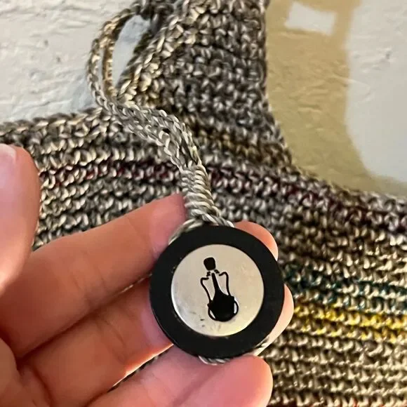 The SAK handbag with stripes— khaki and colored stripes. Carried 1 time!! - Picture 3 of 12